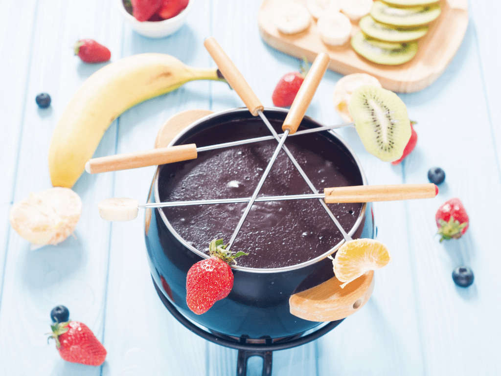 foods to dip in chocolate fondue